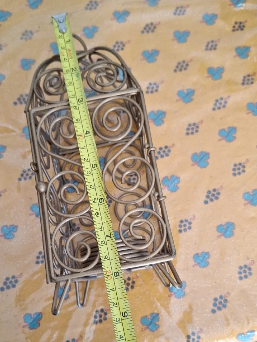 Gold Scrollwork Metal Lantern Candle Holder
